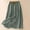 *Army Green, variant on Women's Linen Blend Elastic Waist Maxi Skirt ,Vintage Casual Summer Loose Fit Skirt a-White,Women's Plus L