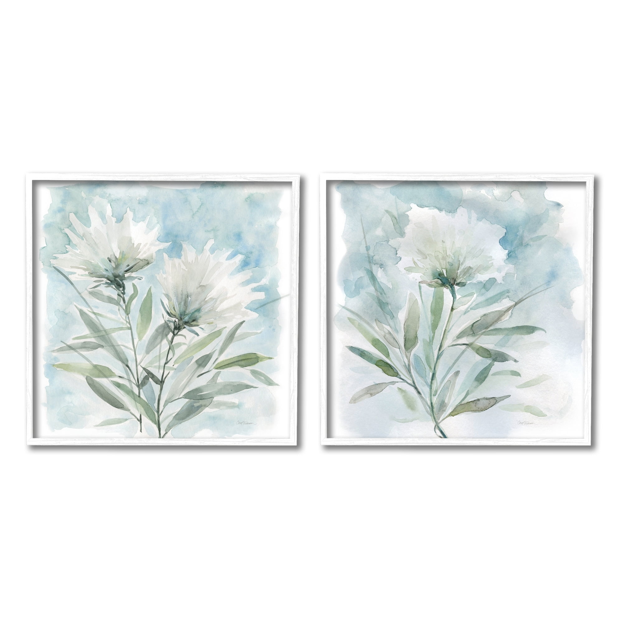 Stupell Industries Soft Spring Flower Still Life White Watercolor Florals, 12 x 12, Design by Carol Robinson