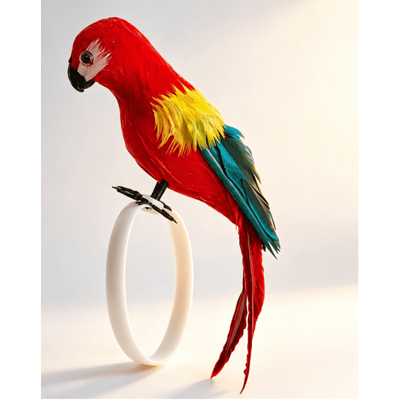 Pirate Parrot on Shoulder Life Size Foam Feather Parrot Macaw Birds for Decoration Costume Shoulder Ornament Modern Home Garden Party Decor
