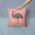 thumbnail image 2 of Carolines Treasures BB7922PW1414 Emu Pink Check Fabric Decorative Pillow, 14 x 14 in., 2 of 4