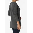 thumbnail image 4 of TheMogan Women's V-Neck Long Sleeve Top Basic Stretch Cotton Relaxed Slim Fit T-Shirt Ash Grey S, 4 of 7