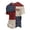 Deep Red, variant on CIENVNSTG Men's 250th Anniversary Patriotic T-Shirt Patchwork USA Flag Print Casual Tee Brown 2XL