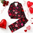 thumbnail image 2 of purcolt Valentines Day Pajamas for Women Set Long Sleeve Button Down Sleepwear Soft Pjs Sets 2 Piece Lounge Sets with Pocket, 2 of 6