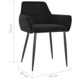 thumbnail image 4 of vidaXL Dining Chairs 2 pcs Black Velvet, 4 of 5