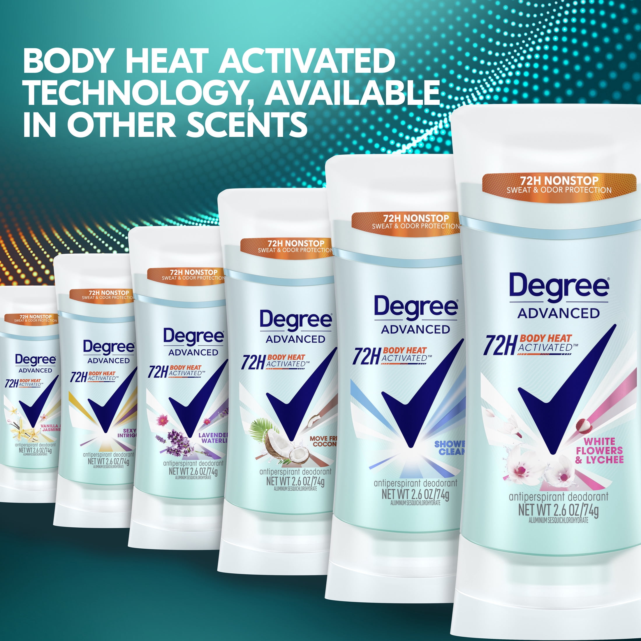 Degree Advanced 72H Motionsense White Flowers & Lychee Antiperspirant Deodorant 2.6 Oz