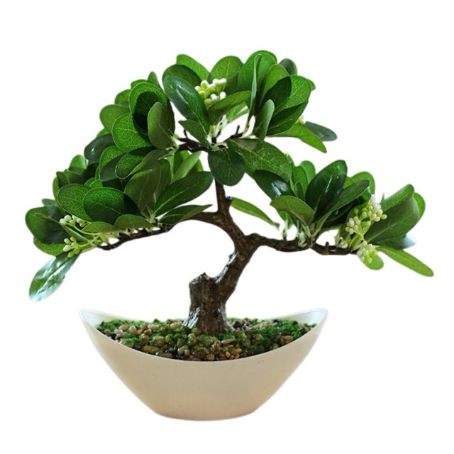 Artificial Plants Fake Tree In Pots Bonsai Potted Home Room Table