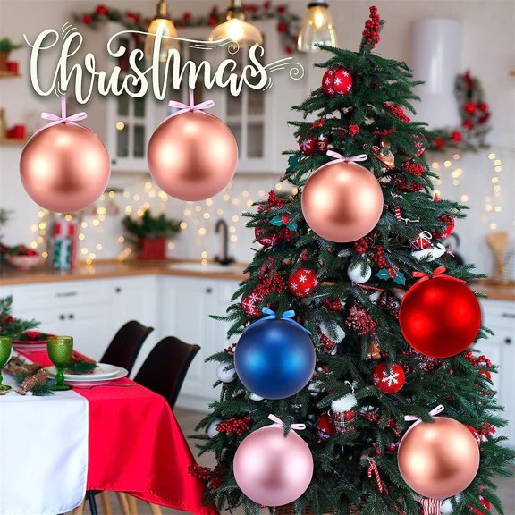 VBVC 25Cm Christmas Tree Ornament Pendant Party Supplies Tree Hanging Plastic Ball