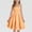 Orange, variant on Generic Girls Summer Gauze Dresses Spaghetti Strap Smocked Dress A-Line Double Layered Beach Sundress for 8-15 Years