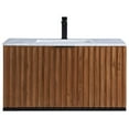 thumbnail image 2 of Bemma V-Tr36swm-S-1 Terra 36" Wall Mounted Single Basin Vanity Set - Walnut / Carrara, 2 of 7