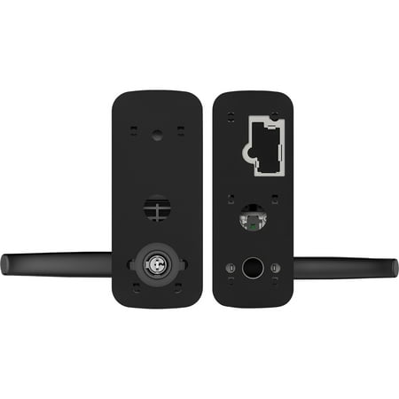 Lockly - Secure Plus Smart Lock Bluetooth Replacement Latch with Touchscreen/Fingerprint Sensor/Key Access/Auto Lock - Matte Black