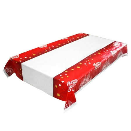 

BESTHUA Christmas Tablecloth Rectangular Christmas Santa Claus Tablecloth 108*180CM Waterproof Christmas Table Clothes for Rectangle Tables 20pcs everyone