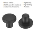 thumbnail image 3 of Uxcell High Temp Silicone Plug Mount Dia 8mm/0.31 inch t Shaped Rubber Stopper Hole Plugs for Powder Coating Plating Waterproof Plugs Sealing Plugs Black Pack of 12, 3 of 7