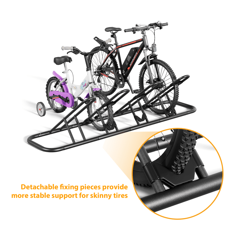4-Bike Floor Parking Rack For Indoor And Outdoor photo 5