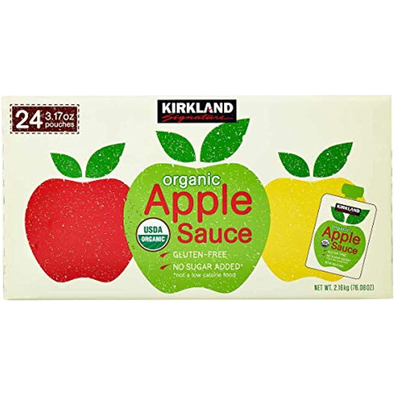 KKS Organic Applesauce Pouch, 24 Count