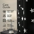 thumbnail image 6 of Deconovo Black Thermal Insulated Blackout Curtains with Silver Star Pattern, 42 x 45 inch, 2 Panels, 6 of 6