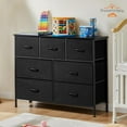 TV Stand Fabric Storage Tower with 7 Drawers, Chest of Drawers with