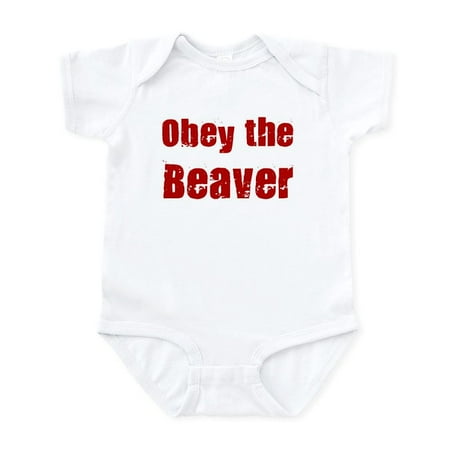 

CafePress - Obey The Beaver Infant Bodysuit - Baby Light Bodysuit Size Newborn - 24 Months