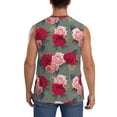 thumbnail image 4 of Daiia Rose Flowers Printed Men's Tank Tops,Casual Soft Sleeveless Gym Muscle Shirts Bodybuilding Tee-Medium, 4 of 8
