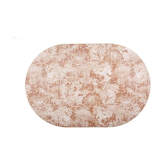 SLYNSHome Oval Shaped Thermal Insulation Pad, Heat-Resistant Tabletop Protector Mat, Non-Slip Grease-Proof Dining Placemat for Kitchen and Home Use,17.5*12 inch