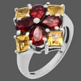 thumbnail image 6 of Natural Hessonite Garnet & Citrine 925 Sterling Silver Ring s.9 Jewelry DGR1137_E_9 R-1021, 6 of 7