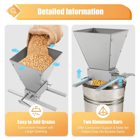 Miumaeov 4L Handcrank Grain Crusher Food Wheat Cereal Grinder Hand Mill Grinding Machine