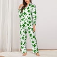 thumbnail image 3 of Bingfone Womens Pajama Sets St Patrick'S Day4 Print,Long Sleeve Loungewear Pajamas Set-Xx-Large, 3 of 9