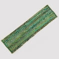 thumbnail image 2 of Indian Handmade Beige & Green Jute Table Runner Rug – 13 x 72 – Indian Handwoven Dining Table Décor, Kitchen, Coffee Table – Bohemian Farmhouse Decor, 2 of 4