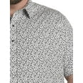 thumbnail image 2 of Synrgy by DXL Men's Big and Tall Geometric Print Sport Shirt Black White 5XLT, 2 of 5