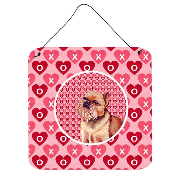 Carolines Treasures LH9134DS66 Brussels Griffon Hearts Love and Valentines Day Portrait Wall or Door Hanging Prints