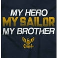 thumbnail image 2 of US Navy Logo My Brother Hero Sailor Toddler Boy Girl T Shirt Infant Toddler Brisco Brands 12M, 2 of 6