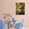 thumbnail image 2 of ZFLMY Lion Psychedelic Art Wall Art Canvas Prints Home Decor Living Room Bathroom Bedroom Office 12x16in, 2 of 5