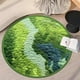 thumbnail image 5 of Alfombra Redonda De Musgo Verde Imitacin Cachemira, 1, 52 M X 2, 44 M, Polipropileno, Textura Suave, Construccin Duradera, Para Sala De Estar, Dormitorio, Zonas De Mucho Trnsito, Paquete, Ukhbmc, 5 of 9