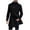 Black, variant on Turilly Mens Coats Slim Fit Men Casual Button Solid Long Sleeve Pockets Turndown Collar Outwear Coat Double Breasted
