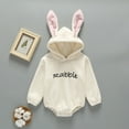 thumbnail image 2 of TOOYOU Girls Jumpsuit Long Sleeve Cartoon Rabbit Embroider Romper Sweatshirt Bodysuits Children'S Skin Friendly Clothing Size 6-12 Months ,White, 2 of 4