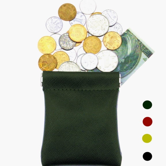 Topbathy 2Pcs Change Purses Portable Cards Bag Rectangular Pu Leather for Girls Daily Occasions