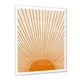 thumbnail image 2 of Designart 'Orange Sun Print On Beige III' Modern Framed Art Print, 2 of 4
