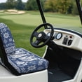 thumbnail image 6 of Pzuqiu Elephant & Floral Golf Cart Seat Cover Set - Stretch-Fit, Breathable Polyester Protector | Universal Fit for 2-Seater Carts, All-Weather, 6 of 10
