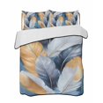 thumbnail image 2 of Quilts Twin XL Size, Navy Blue Yellow Feather Soft Comforter Bedding Set for Bed, Simpler Modern Abstract Art Lightweight Quilted Bedspread with Pillow Cover(2 Pieces) for All Season, 68x98 Inch, 2 of 6