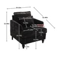 thumbnail image 6 of Black Chenille Color / Elegant Accent Chair for Interior, 6 of 6