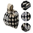 thumbnail image 3 of Unique Bargains 1 Pc Knitted Wrist Bag Star Gift Bag Beige Black, 3 of 5