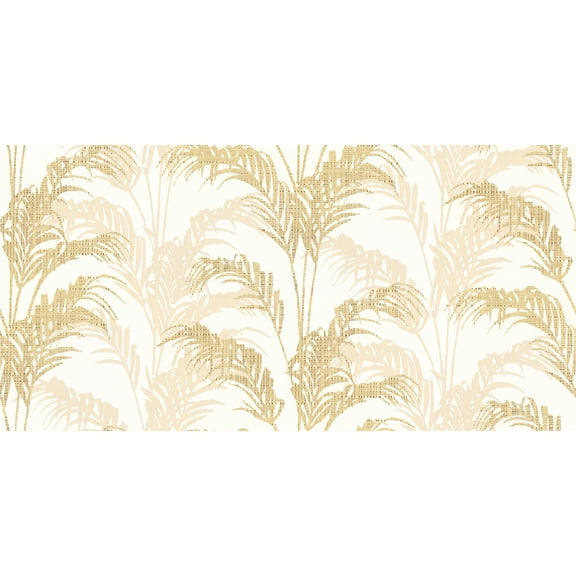 Advantage Rattan Gold Palm Wallpaper