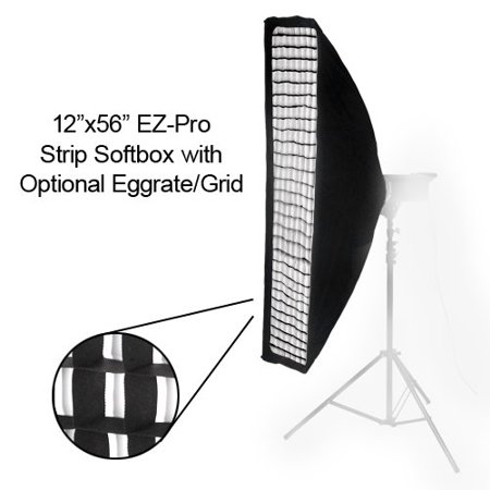 Pro Studio Solutions EZ-Pro 12x56in (30x140cm) Softbox with Soft Diffuser and Speedring Bracket for Metz (Best Studio Flash 2019)