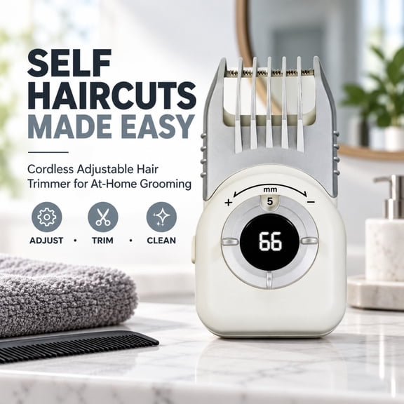 Self Haircut Kit for Men Cordless Hair Trimmer Self Hair Cutting Tool Buzz Cut Clippers Washable Dial Hair Clipper with Collection Chamber LED Display