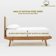 thumbnail image 4 of 25" Extra Deep Pockets 800-Thread-Count, 100% Egyptian Cotton, 34" Split Head Sheet Set 6-PC, 800-TC - Split Head King Size, White Stripe Color, 4 of 7