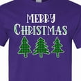 thumbnail image 4 of Inktastic Merry Christmas Green Plaid Christmas Trees T-Shirt, 4 of 5