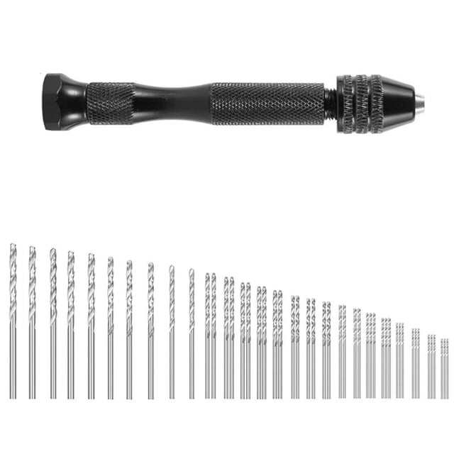 Riwesomey Micro brocas helicoidales, tornillo de banco, herramientas rotativas multiusos para carpintería, diseño antideslizante, llavero de plástico Kits y herramientas para tallar tipo 13 Riwesomey TO007927-13