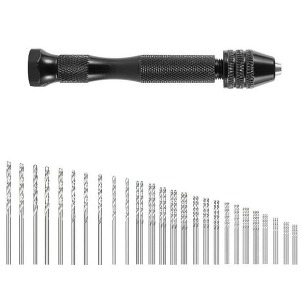 Riwesomey Micro brocas helicoidales, tornillo de banco, herramientas rotativas multiusos para carpintería, diseño antideslizante, llavero de plástico Kits y herramientas para tallar tipo 13 Riwesomey TO007927-13