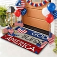 thumbnail image 1 of Independence Day American Flag Doormat Polyester Entryway Rug for Front Door and Indoor Outdoor Use, 1 of 7