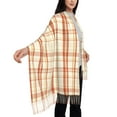 thumbnail image 4 of Xecao Minimalist plaid Pattern Womens Winter Scarf Fall Scarf Oversized Large Scarf for Women Warm Shawl Wrap, 4 of 8