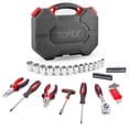 thumbnail image 2 of TOPEX Ensemble de 52 Pcs d'Outils à Main Portable pour la Maison/l'auto avec Clé à Cliquet, Pinces, Ensembles de Tournevis et Étui de Rangement, 2 of 12